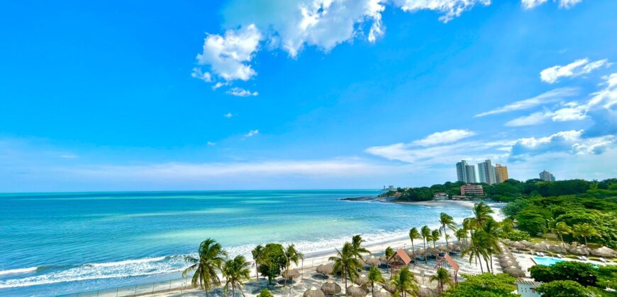 Beautiful beachfront apartment for sale with ocean view and just a few steps from the beach –Se vende hermoso apartamento de playa con vista al mar y a pocos pasos de la playa