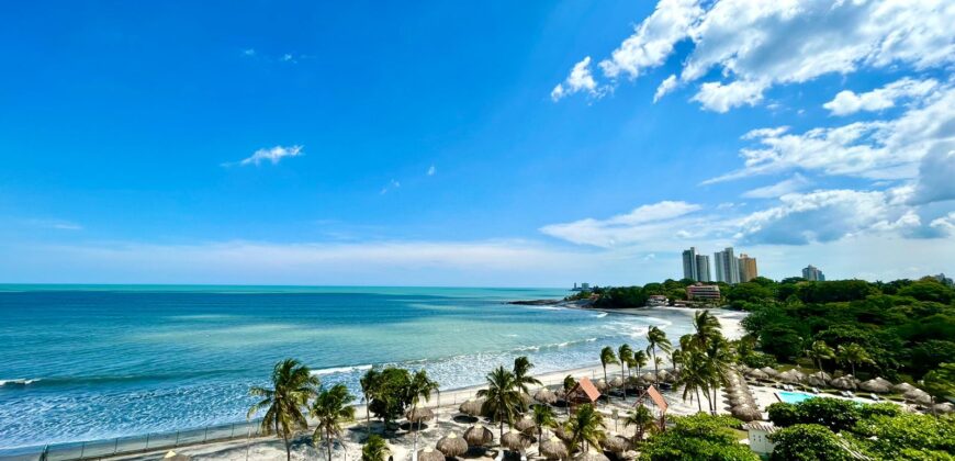 Beautiful beachfront apartment for sale with ocean view and just a few steps from the beach –Se vende hermoso apartamento de playa con vista al mar y a pocos pasos de la playa