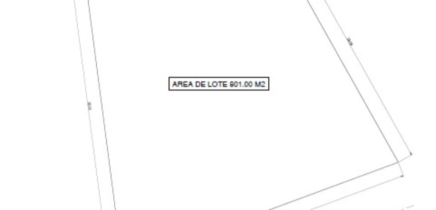 Vendo terreno en Coronado de 801mts